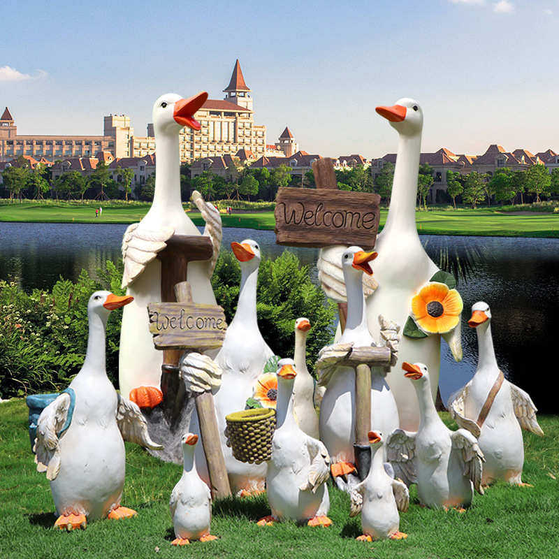 户外花园庭院卡通鸭子大摆件幼儿园门口草坪装饰仿真动物造景雕塑,家居饰品,户外/庭院摆件,淘宝优惠券,粉丝福利购,淘宝优惠卷