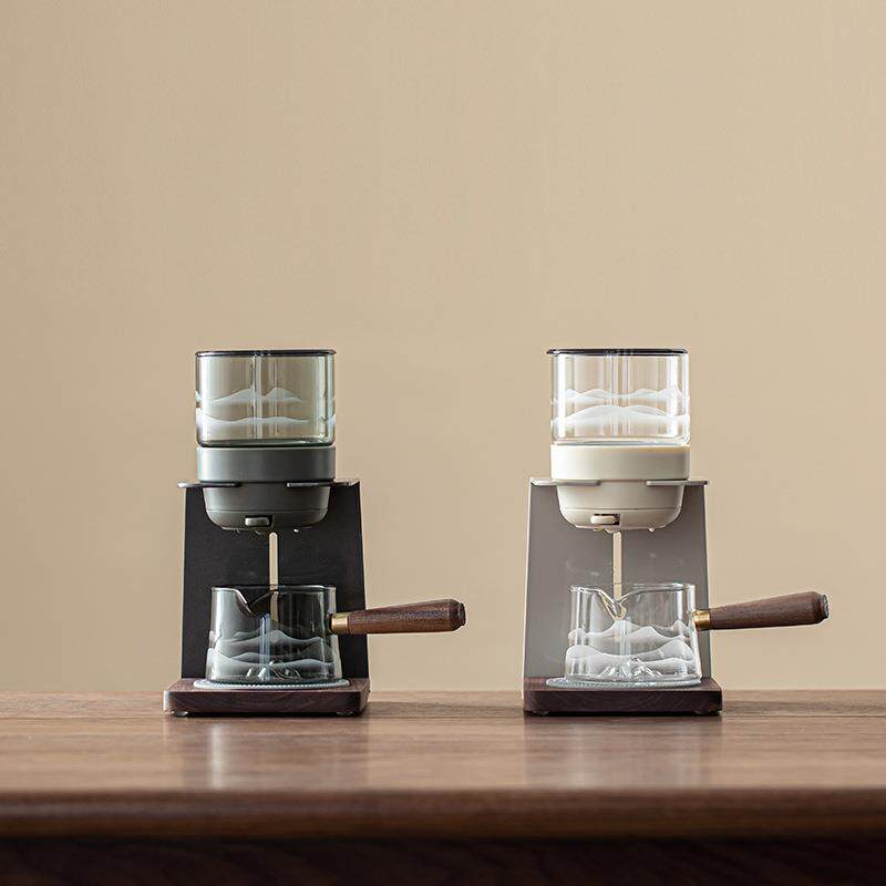高硼硅玻璃远山江山自动茶具套装懒人泡茶神器出水茶水分离家用