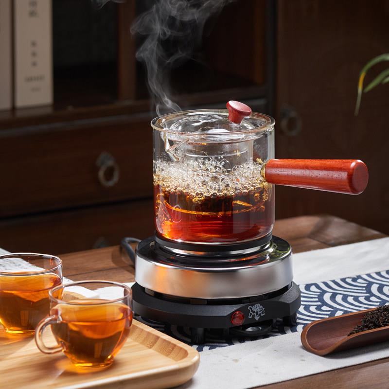 新中式煮茶器煮茶壶家用小型一人办公室电炉煮茶泡玻璃喝茶茶具