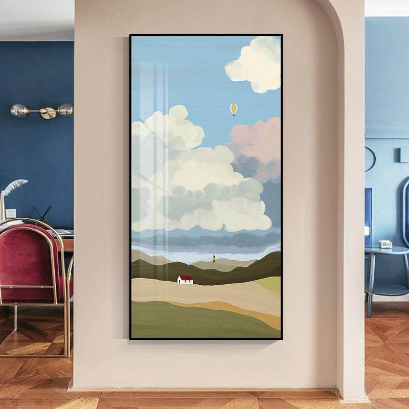 背景风墙壁竖ins小装饰画风景画北欧走廊玄关尽头版过道清新挂画,家居饰品,现代装饰画,淘宝优惠券,粉丝福利购,淘宝优惠卷