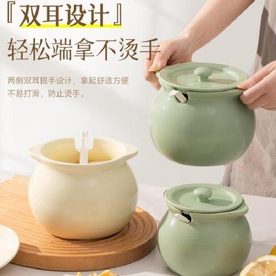 猪油罐陶瓷耐高温带盖家用装荤油的容器厨房罐子辣椒油专用罐调料