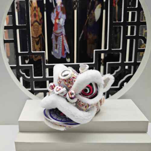 BUHU醒狮汽车摆件 中控招财装饰国风广东特色纪念品手板