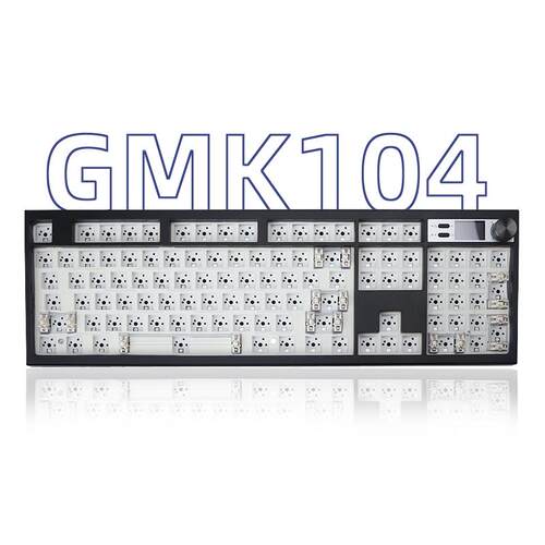 佐亚GMK104机械键盘套件三模热插拔蓝牙无线via客制化下灯位屏幕