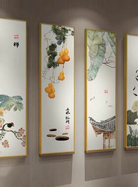 新款直销深圳大芬油画村新中式客厅沙发背景墙装饰画餐厅挂画壁画