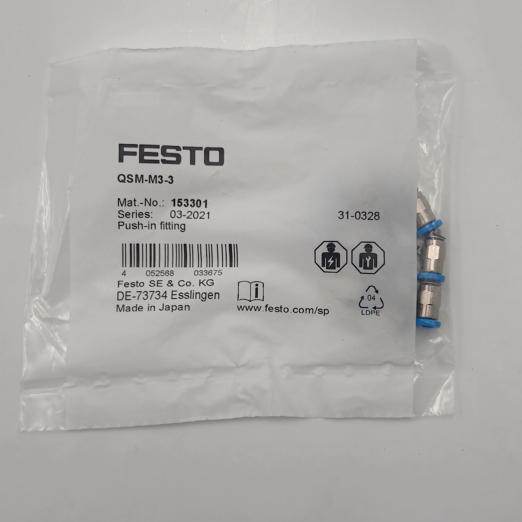 处理151个QSM-M3-3 153301全新原装FESTO