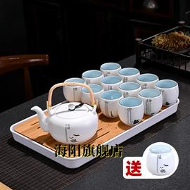 茶杯陶瓷一套简易茶具家用茶杯，一套装泡茶壶，茶具客厅喝茶陶瓷杯子