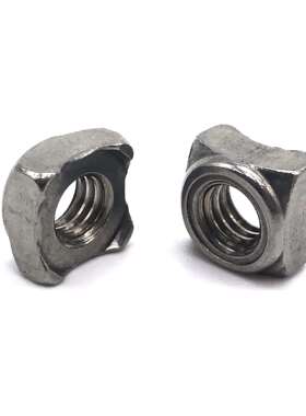 四方焊点接螺母DIN928A型焊接焊不锈396钢方形四爪帽碳螺钢本色螺