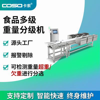 工业级海鲜多级重量分级机生鲜食品自动选别机在线分选称源头厂家