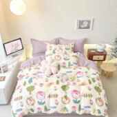 BIJ清新四季 新1款 全棉四件套307件0床裙款 可用单小人双人四套