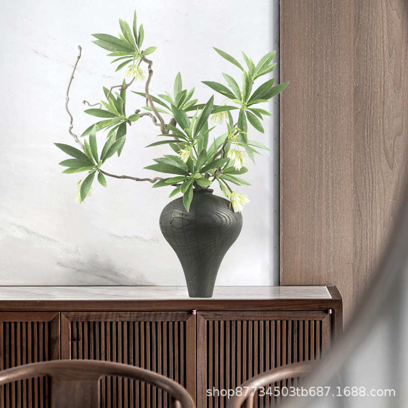 民绿日式寂装饰品中式所枯枝植仿真宿酒店禅意茶室会花艺侘新盆景