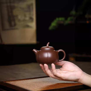 批发宜兴紫砂壶手工原矿紫泥南瓜小容量家用泡茶壶手抓壶礼品代发