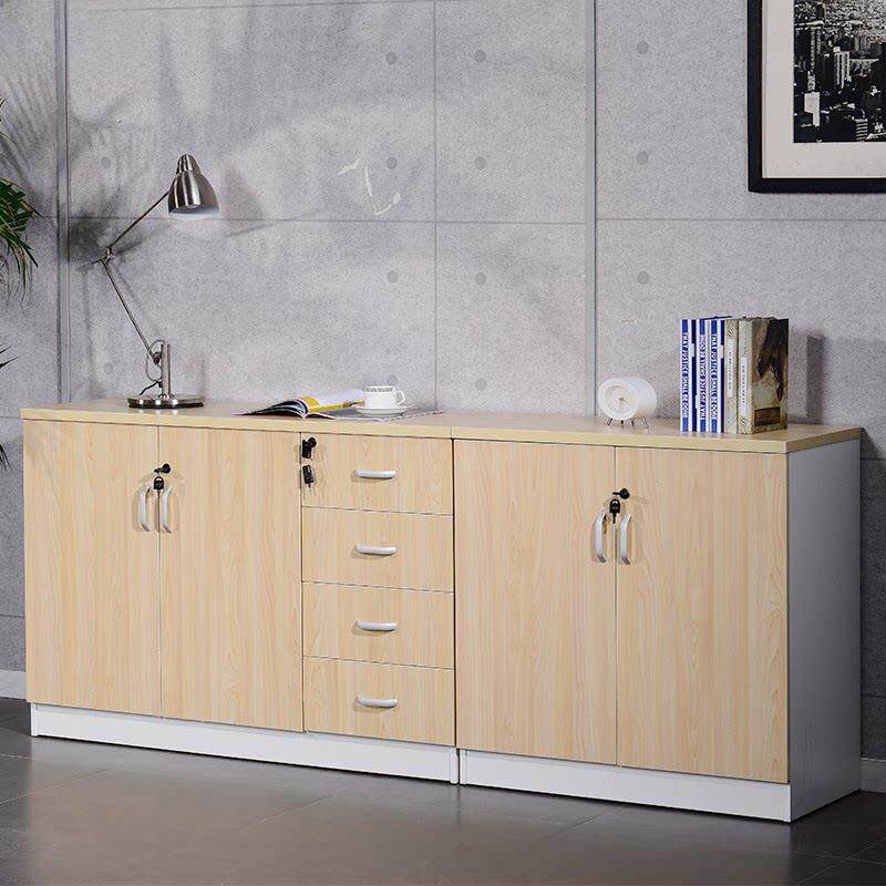 办公文件柜低柜储物柜落地式可锁储物柜隔板柜茶柜侧柜打印机柜