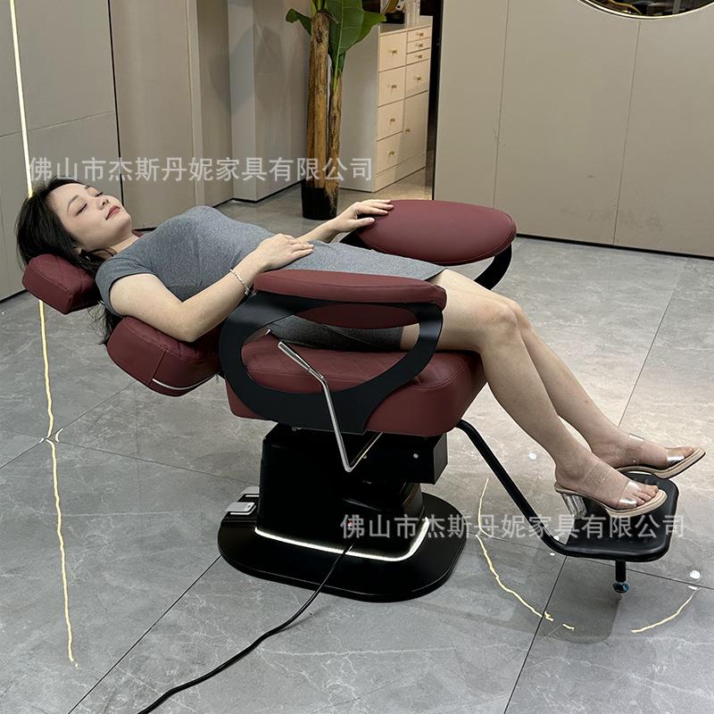 电动理发椅美发椅旋转放倒脚踏升降调节带扶手烫染沙龙理发店专用