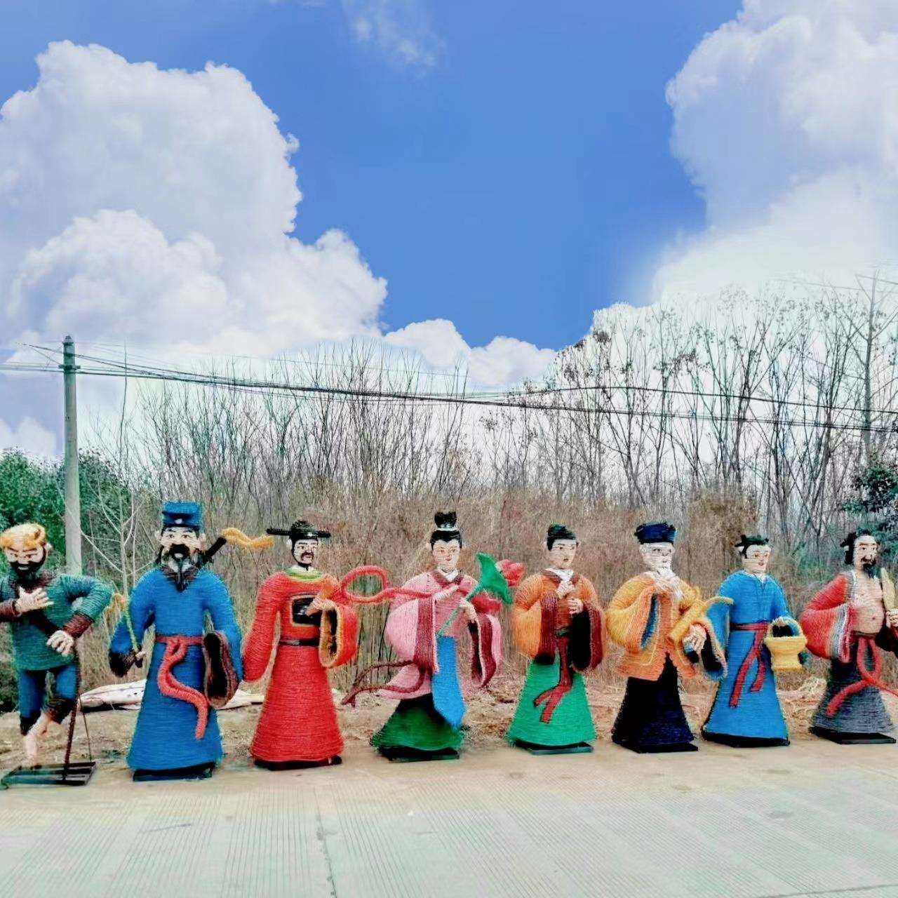 绿雕仿真草动物稻草人工艺品园林摆件景观工程公园工艺品植物绿雕