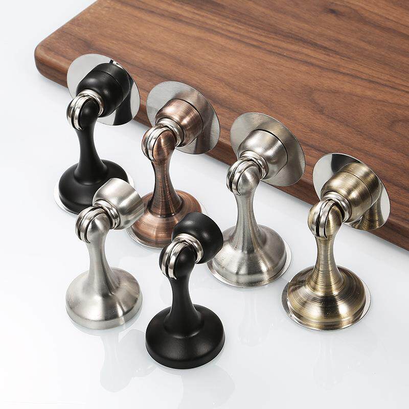 加厚免打孔不锈钢门吸 门阻门顶高强磁两用门吸墙吸木门夹磁地吸