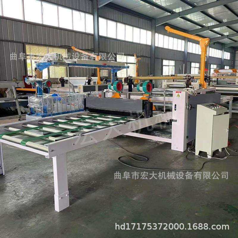 自动上下板省人工密度板复合板贴纸机上修边切纸木饰面贴面机