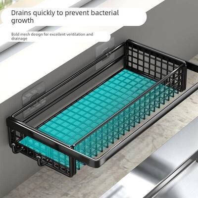 Kitchen Sink Sponges Holder Self organizer rack No punching