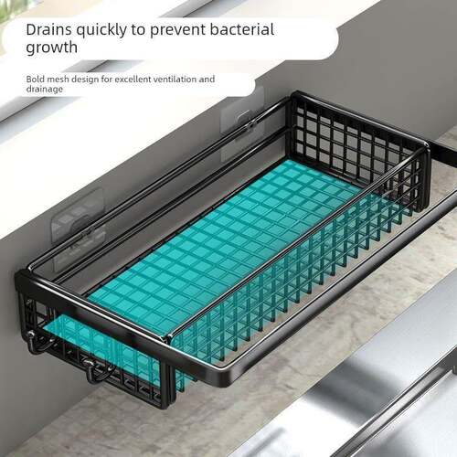 Kitchen Sink Sponges Holder Self organizer rack No punching