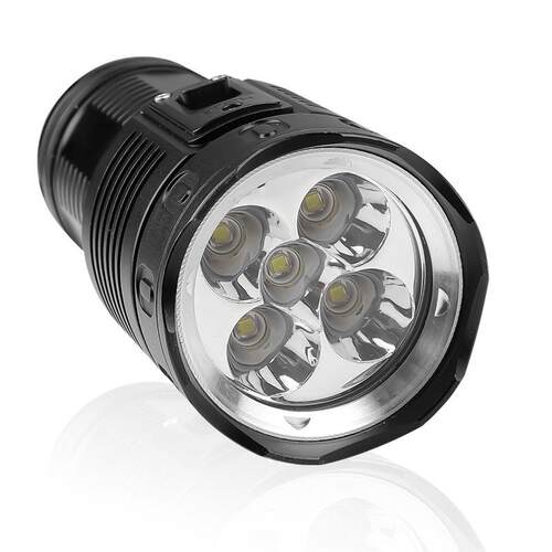 跨境新品5*T40 LED专业潜水手电筒 5灯强光防水长续航潜水手电筒