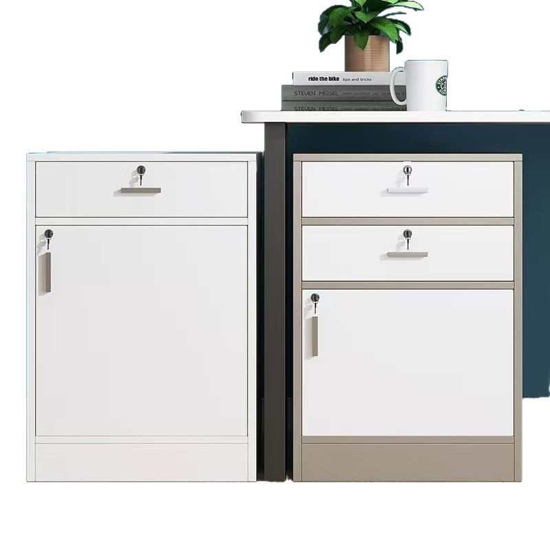 办公室文件柜落地式带锁资料柜子抽屉储物移动收纳档案柜木质矮柜