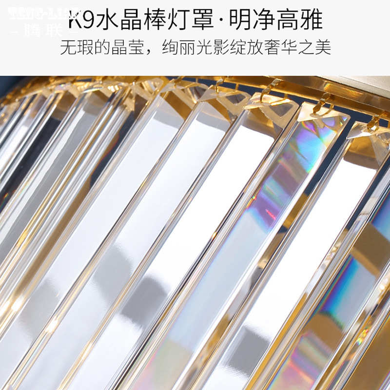 房间书房吸顶灯楼复式客厅灯具全大厅吸顶灯铜水晶餐厅楼梯卧室