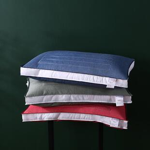 矮枕 全棉羽丝绒枕芯 加高枕 酒店单人全棉枕芯 压缩枕 全棉枕头