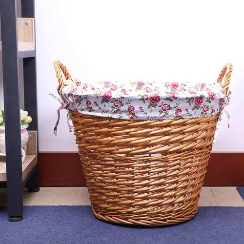 超市水果陈列筐水果筐藤编堆头篮竹筐收纳筐果蔬展示编织货架筐子