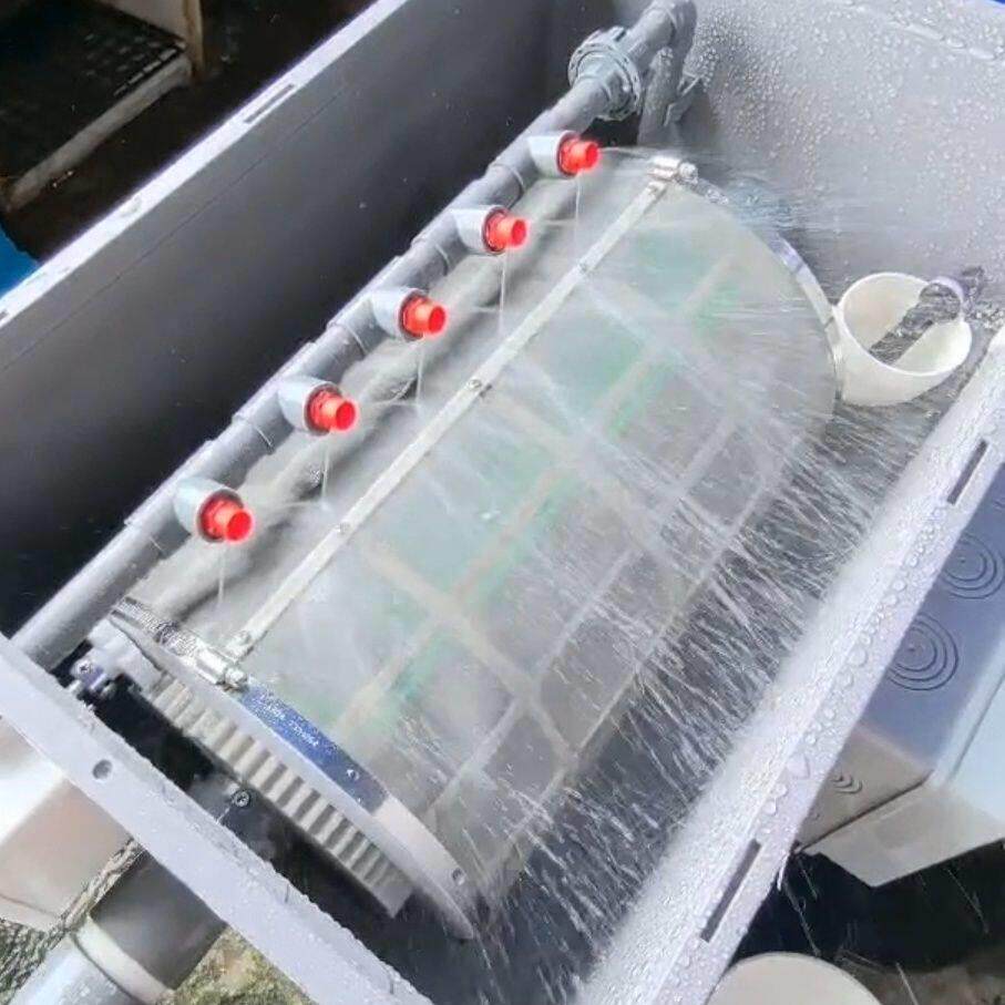 第四代芯片双控全自动反冲洗转鼓微滤机鱼池鱼缸周转箱过滤可户外