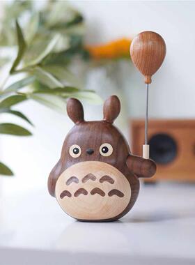 Joe的小作坊龙猫无脸男气球配件原木手持装饰一颗气球 雨伞配饰