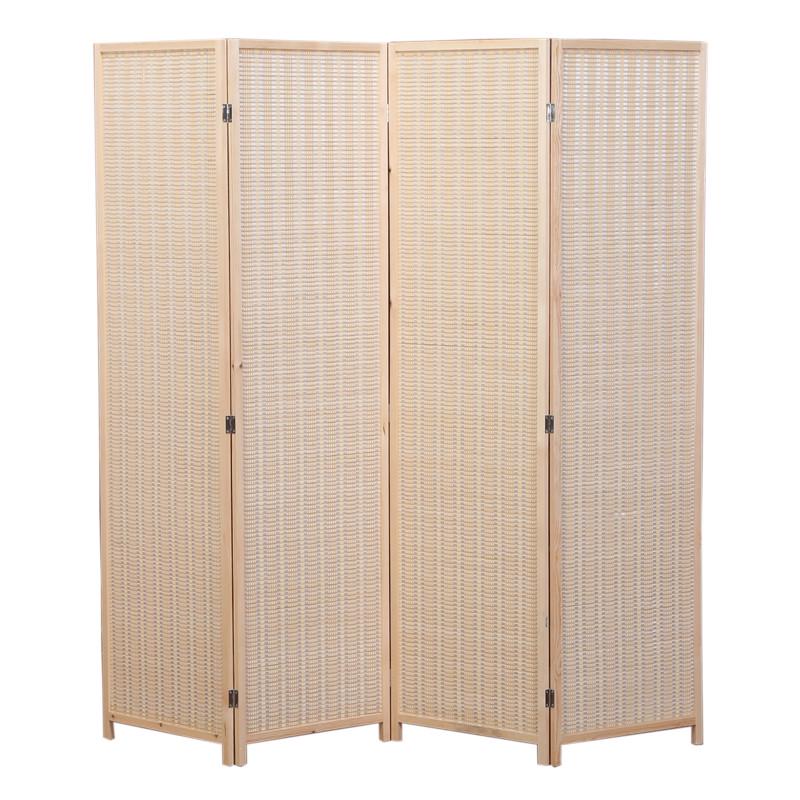 L7中式竹编实木屏风隔断客厅卧室推拉折叠移动办公室遮挡墙家用玄