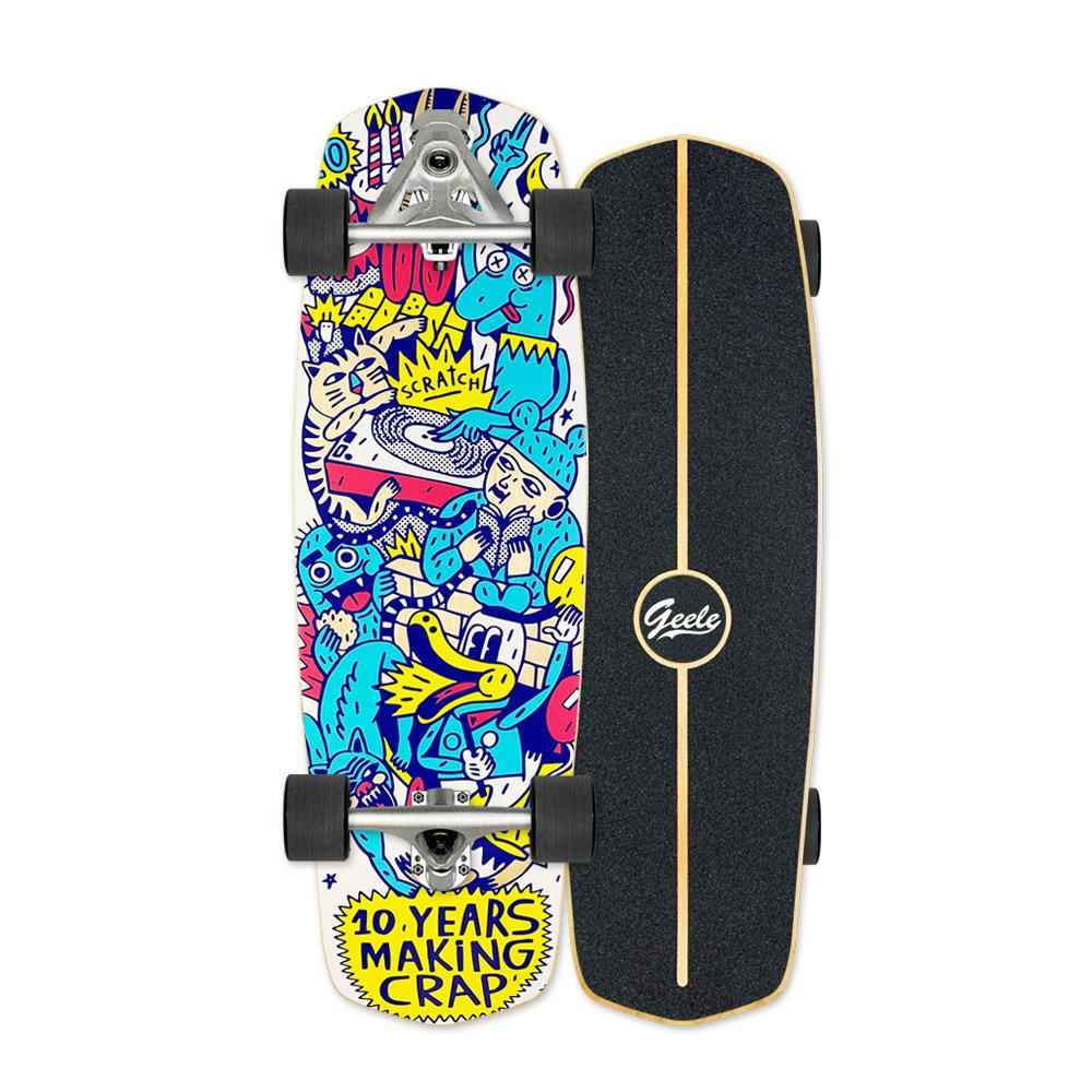 geele Carver yow skateboard陆地冲浪板CX7初学冲浪训练免蹬滑板