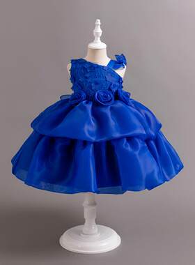 2026新款女童Babydress立体花朵单肩吊带绣花聚会生日派