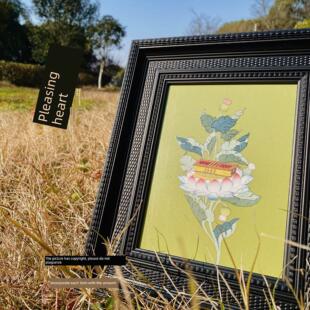 佛手拈花瓷板画 学习考试智慧文采觉悟已加 文殊智慧之花居家摆件