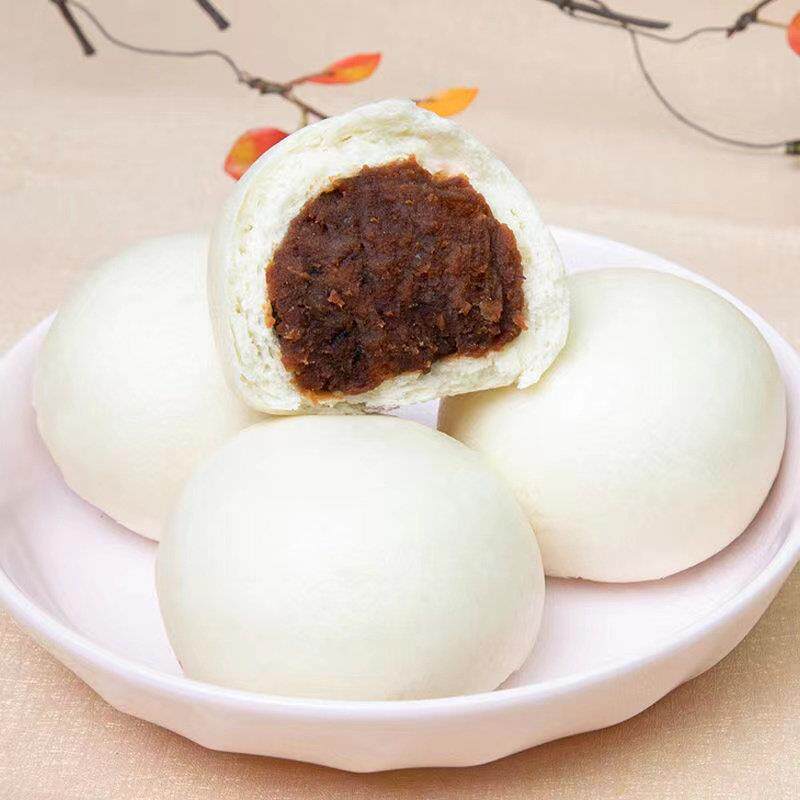 北京金字宫门口豆沙包手工营养早餐馒头面食加热即食家用速食