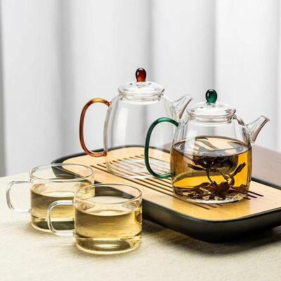 玻璃茶壶泡茶家用高硼硅耐高温绿茶蒸煮壶茶水分离过滤单壶秦钟壶
