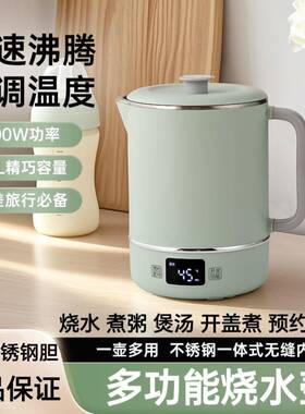 便携电热水壶恒温烧水壶家用差旅小型多功能养生壶保温煮粥煲汤