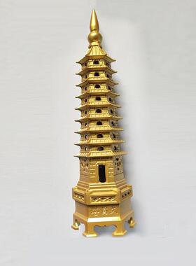 黄铜文昌塔摆件9九层13十三层书房桌面装饰工艺品厂家