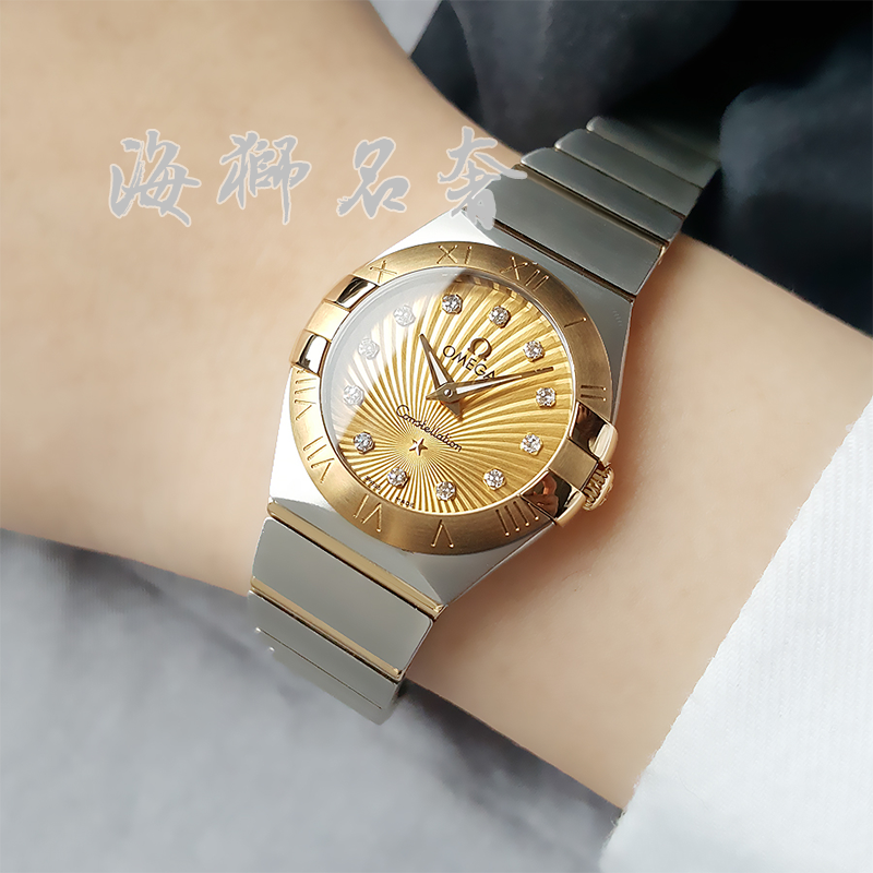 爆款主推98新欧米茄星座系列18K黄金123.20.27.60.58.001女士手表