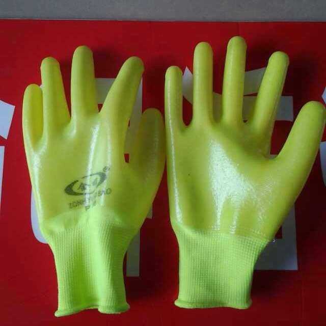 厂批发十三针荧光绿彩纱满挂PVC纯胶手套 10号模具浸胶劳保手套,居家日用,防护手套,淘宝优惠券,粉丝福利购,淘宝优惠卷