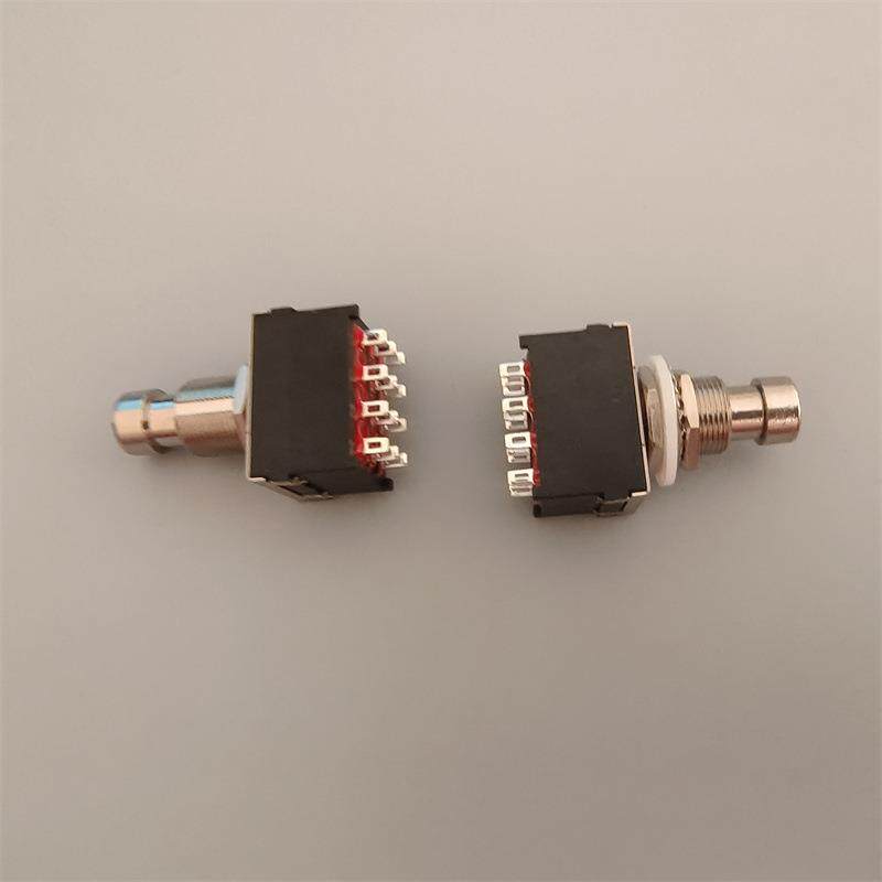 小9LED脚乐器效果器时控脚踏开关自锁不带锁脚小型双色灯无帽普