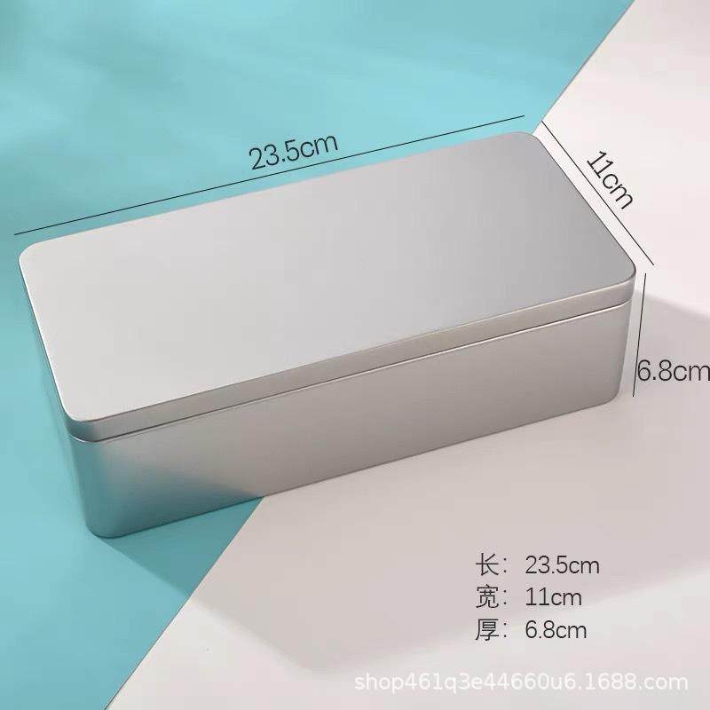 加厚马口铁盒子磨砂长方形大号金属收纳盒茶叶罐子礼品喜糖包装盒