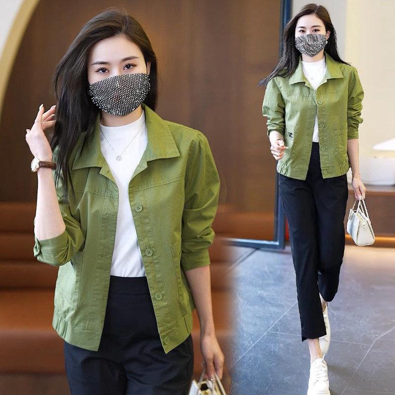 中年妈妈装时尚短外套春秋2026新款女士薄款夹克休闲洋气百搭上衣