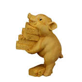 黄杨木雕创意动物小猪摆件把玩手把件文玩雕刻工艺品勤奋猪