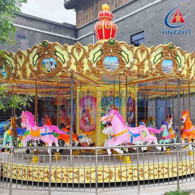 航天游乐24座豪华转马游乐设备优质玻璃钢公园景区网红打卡项目