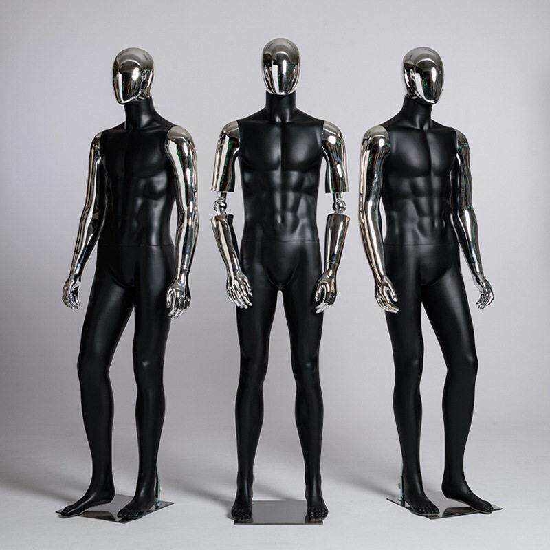 电镀银色模特道具全身展示架装服装店橱窗假人人体仿真模特架