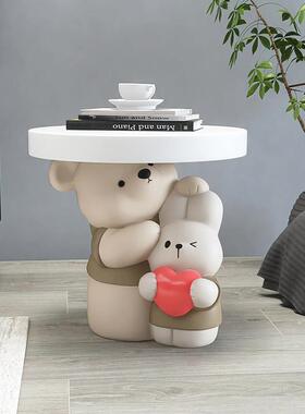 治愈系熊摆件家居装饰品客厅茶几床头柜托盘收纳置物乔迁新居礼品