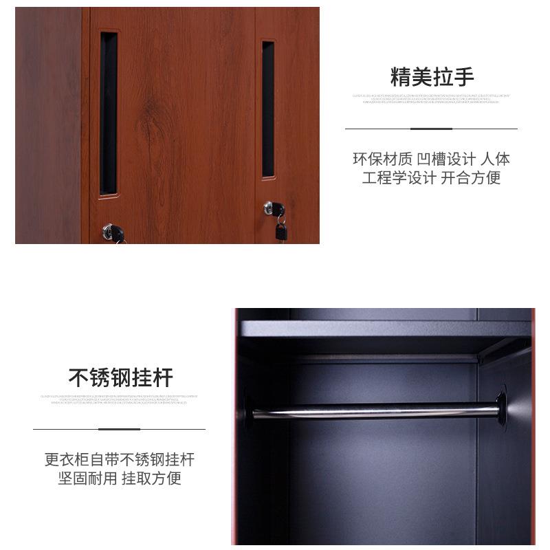 钢制件转印木纹文柜铁皮家用书柜铁柜办公料资档TSWJG案矮室柜更