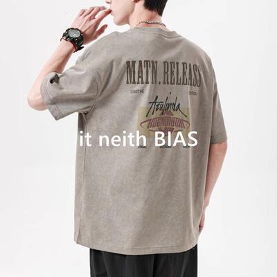 it neith BIAS覆古扎染印花短袖T恤男士宽松休闲 夏季2025新款半