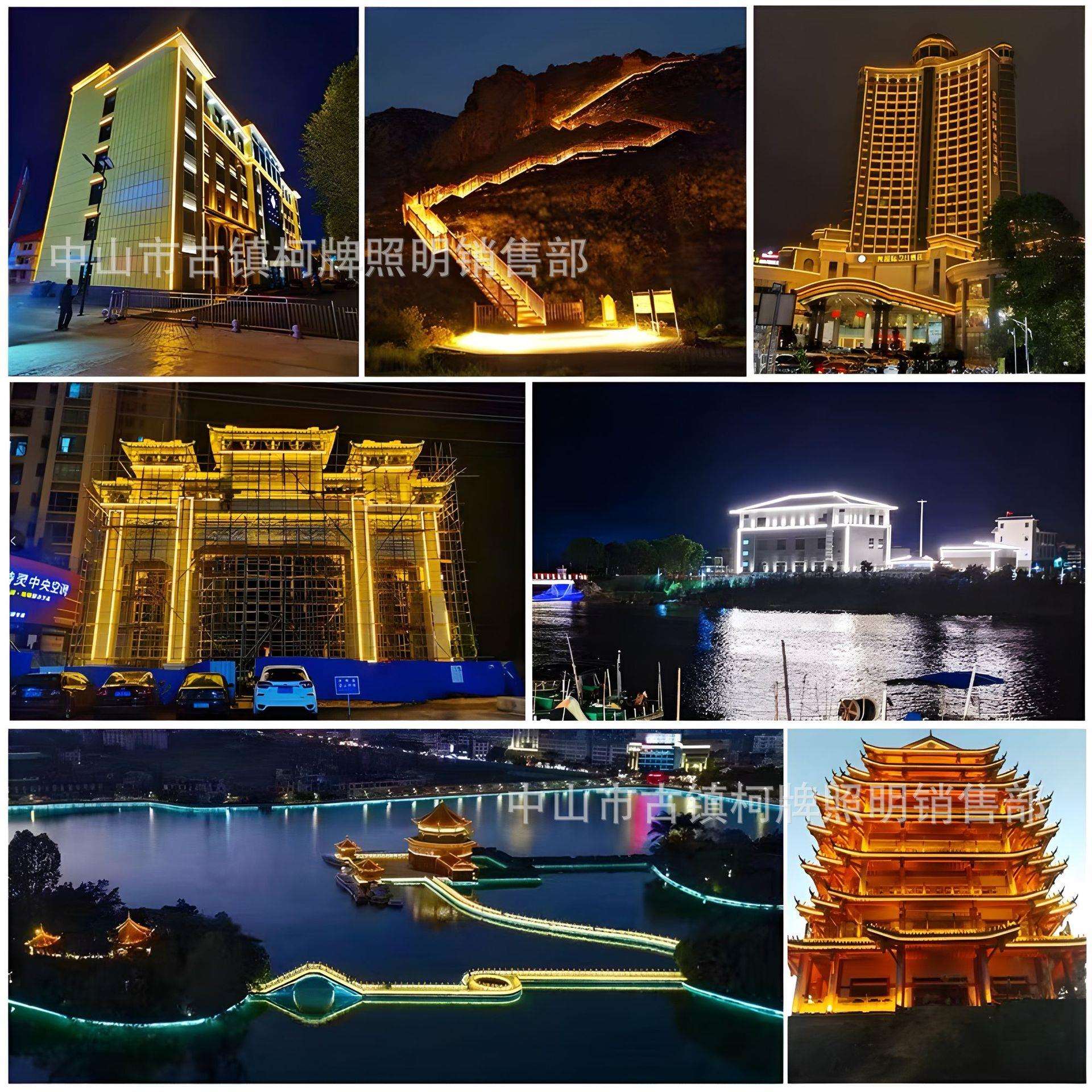 led洗墙灯七彩变色轮廓灯户外防水条形投光灯线条灯桥梁灯汇发款