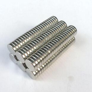 2mm钕铁硼强磁圆形磁力片镀镍N35磁钢厂家 常规现货强力磁铁8